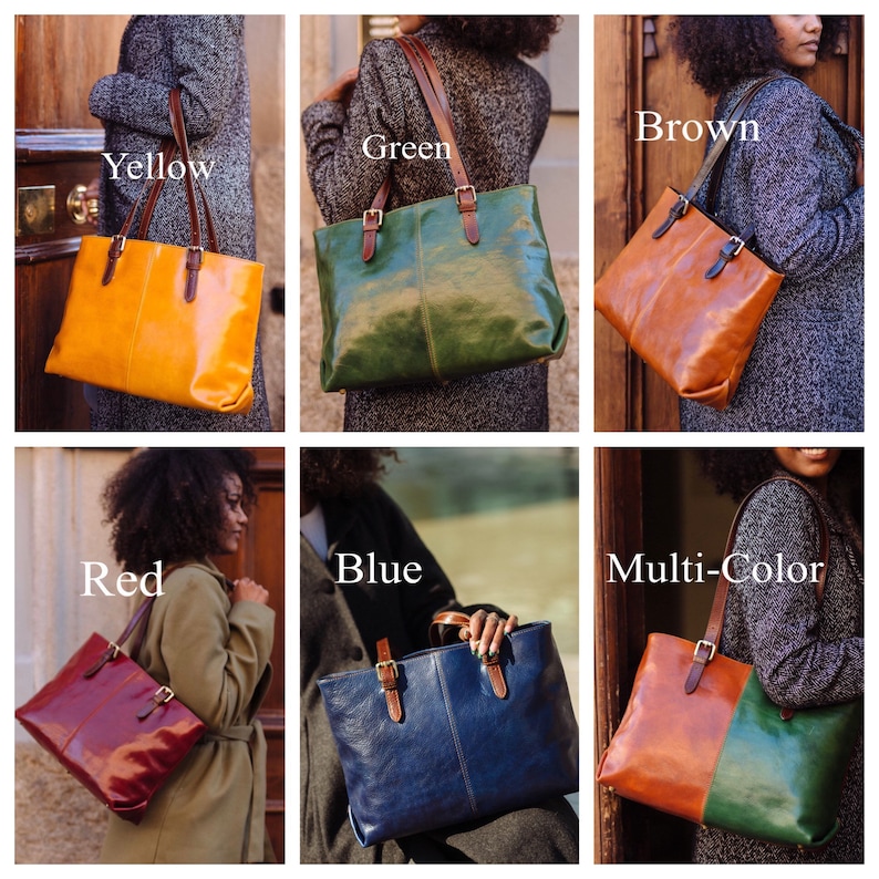 Leather handbad, Handmade Bag, Blue Leather Bag, Leather women's bag, everyday bag,Womens handbag image 8