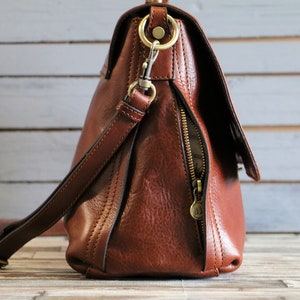 leather bag, handmade leather bag, handbag, woman leather bag, elegant leather bag, made in Italy handbag image 5