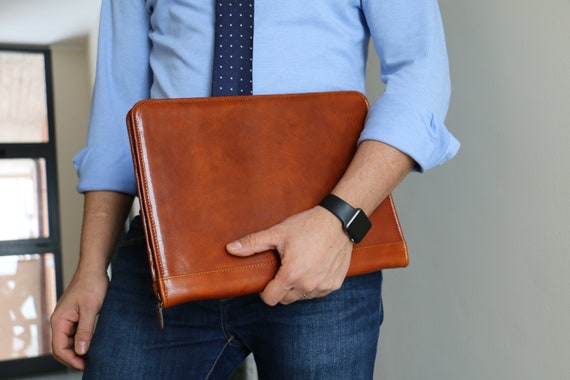 Leather Organizer Leather Document Folder Leather Portfolio 