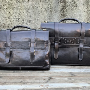 Porte-documents en cuir, porte-documents en cuir marron, porte-documents en cuir pour homme, sac pour ordinateur portable, sac en cuir, cadeau pour lui, sac à bandoulière, porte-documents homme