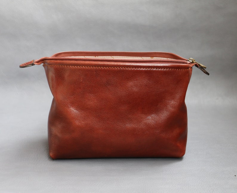 Leather Organizer, Leather toiletry,Leather accessories, travel accessory, small bag, leather bag image 7