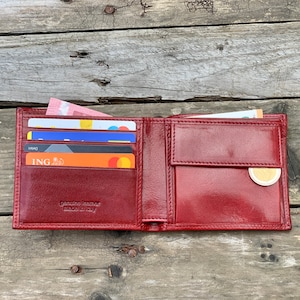 Cartera Bifold marrón, cartera de cuero para hombre, cartera de cuero, cartera personalizada, cartera monograma, cartera de regalo impresionante, cartera hecha a mano