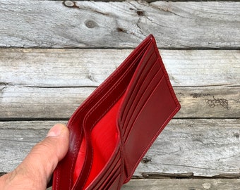 Braunes Bifold Portemonnaie, Herren Leder Portemonnaie, Personalisiertes Portemonnaie, Monogrammed Portemonnaie, Tolles Geschenk Portemonnaie, handgemachte Geldbörse