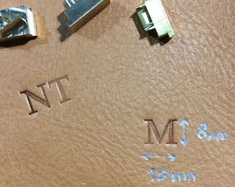 Custom Engraving on leather bags ,Personalize initials on bags ,Custom Initials ,text engraving directly on the leather