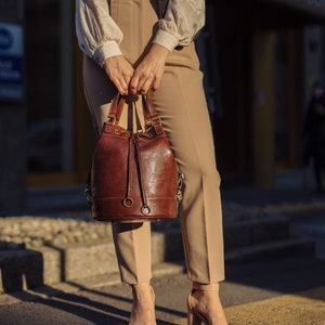 Ledertasche, handgemachte Ledertasche, Handtasche, Frau Ledertasche, elegante Ledertasche, made in Italy Handtasche Bild 8