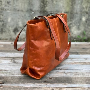 Leather handbad, Handmade Bag, Leather Bag, Leather women's bag, everyday bag,Womens handbag image 5