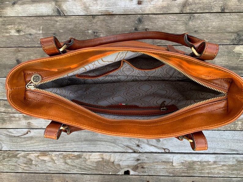 leather bag, handmade leather bag, handbag, woman leather bag, elegant leather bag, made in Italy handbag image 8