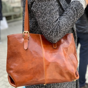 Leather handbad, Handmade Bag, Leather Bag, Leather women's bag, everyday bag,Womens handbag image 2
