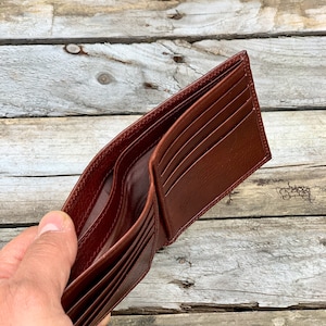 Brown Bifold Wallet, men leather wallet, Leather wallet, Personalized wallet, Monogrammed wallet, Awesome gift wallet, handmade wallet image 2