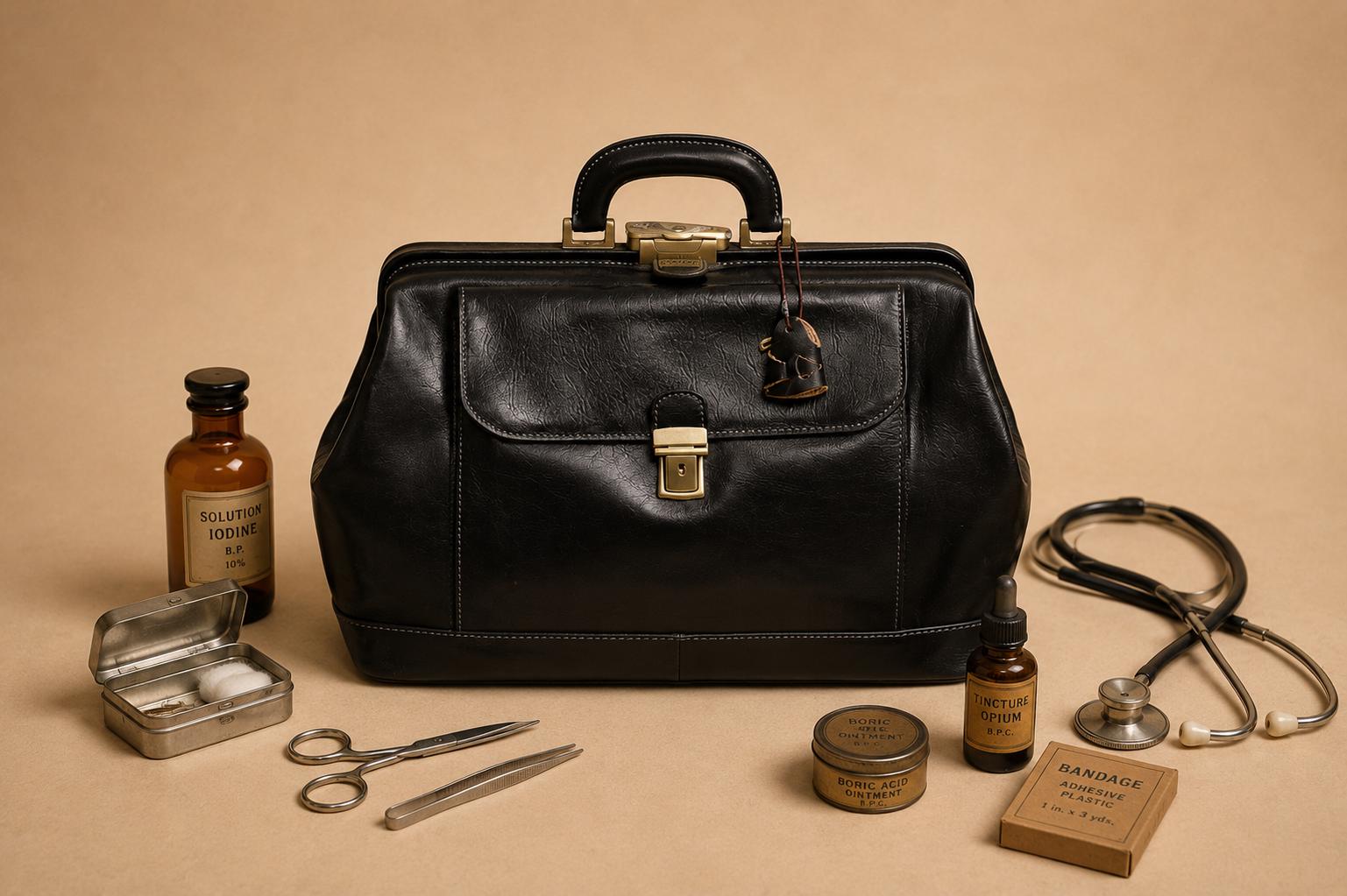48hours Delievry,leather Doctor Bag: Men's Large Medical Bag