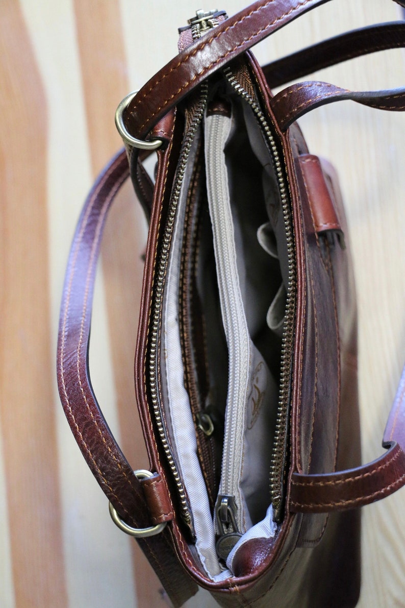 leather handbag,leather backpack,multicolor leather bag, handmade woman bag, handmade leather bag, everyday bag, backpack. image 6