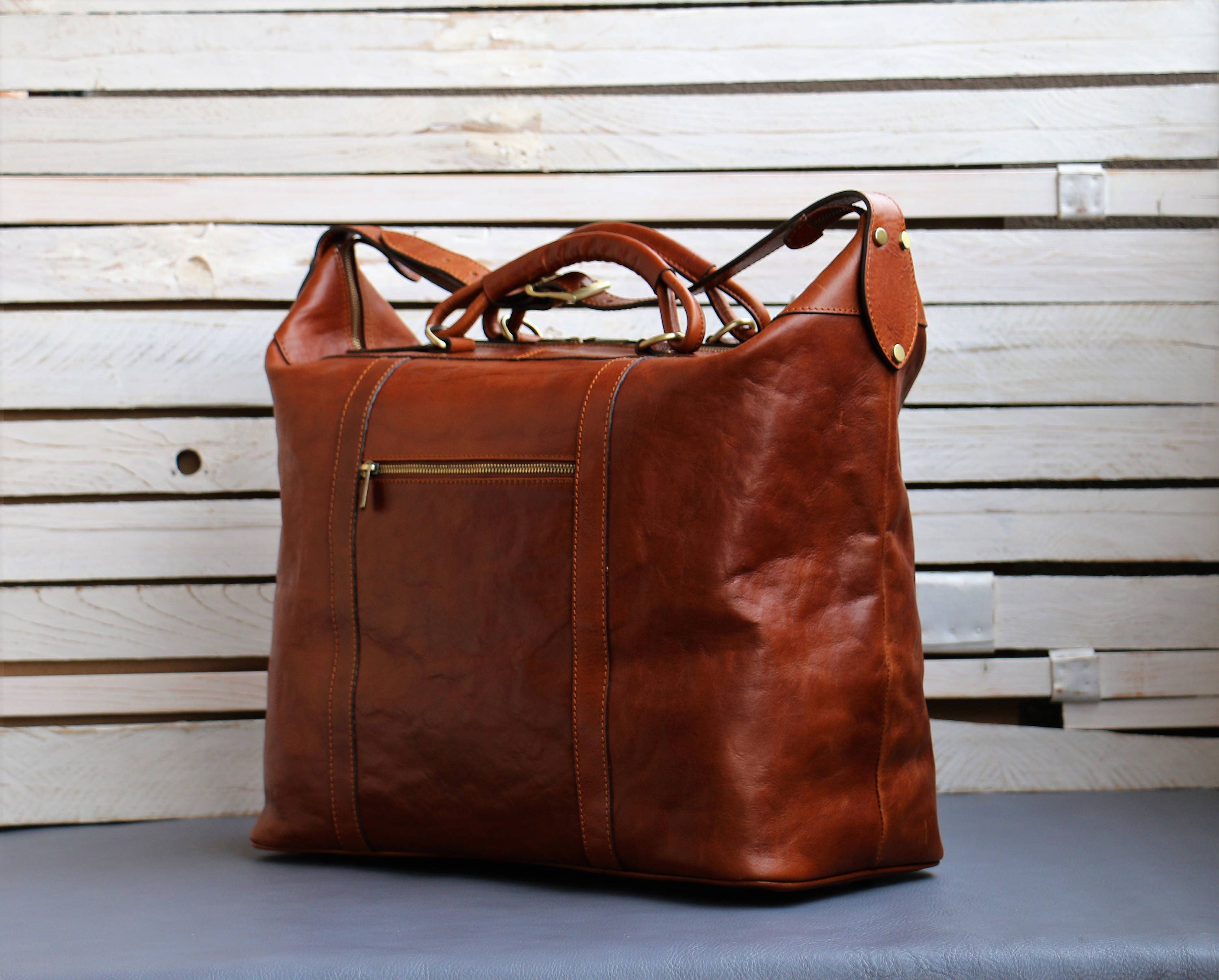 Leather Travel BagLeather Duffel BagWeekender bagDuffel Etsy
