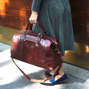 Leder Reisetasche,Leder Seesack, Weekender, Weekender,Leder Reisetasche, Reisetasche, Brauner Seesack, Reisetasche