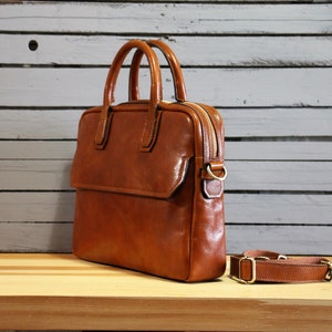 Leather Briefcasebrown Leather Briefcase Mens Leather - Etsy