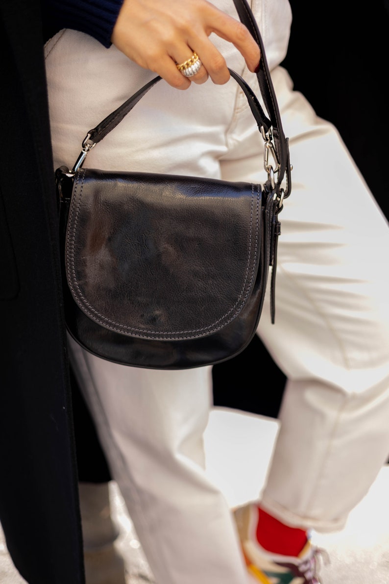 leather bag, handmade leather bag, handbag, woman leather bag, elegant leather bag, made in Italy handbag,messenger bag,cross body bag image 8