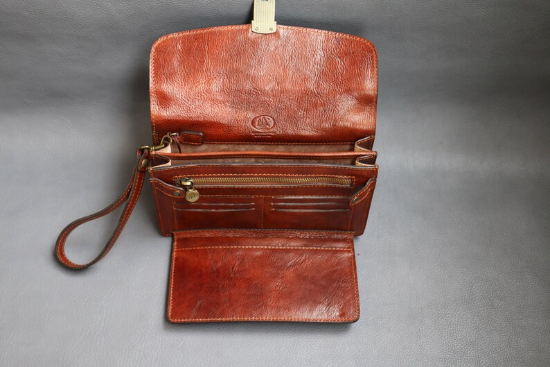 leather bag, handmade leather bag, handbag, men leather bag, elegant leather bag, made in Italy handbag image 9