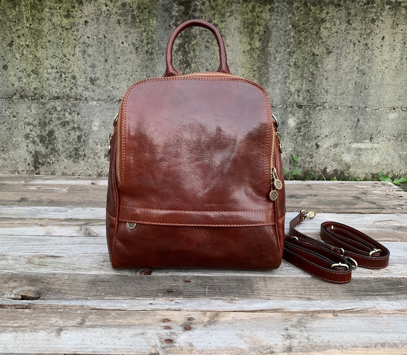 Leather Backpack, Handmade Backpack, Leather Bag, Leather Rucksack, Backpack, Womens Backpack image 3