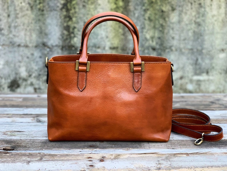 leather bag, handmade leather bag, handbag, woman leather bag, elegant leather bag, made in Italy handbag zdjęcie 5