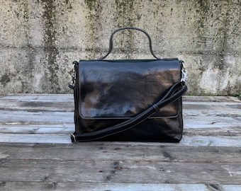 leather bag, handmade leather bag, handbag, woman leather bag, elegant leather bag, made in Italy handbag