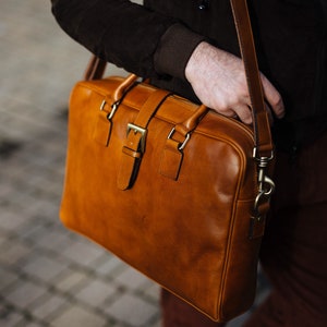 Pasta de couro, pasta de couro bicolor, pasta de couro masculina, bolsa para laptop, bolsa de couro, presente para ele, bolsa de ombro, pasta masculina