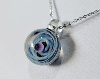 Gift Glass Galaxy Necklace Glass Necklace Pendant, Nebula Universe Jewelry, Universe Neklace Galaxy Pendant