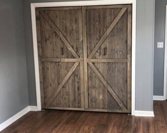 Rustic Bi Fold Door Etsy