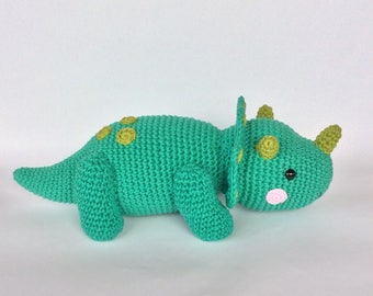 Dino Triceratops Amigurumi Crochet Pattern Triceratops George by Yarn Handmade