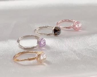 BOGO FREE | handmade wire wrapped beaded rings