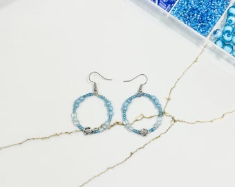 turtle ocean themed hoop earrings | 30% donated