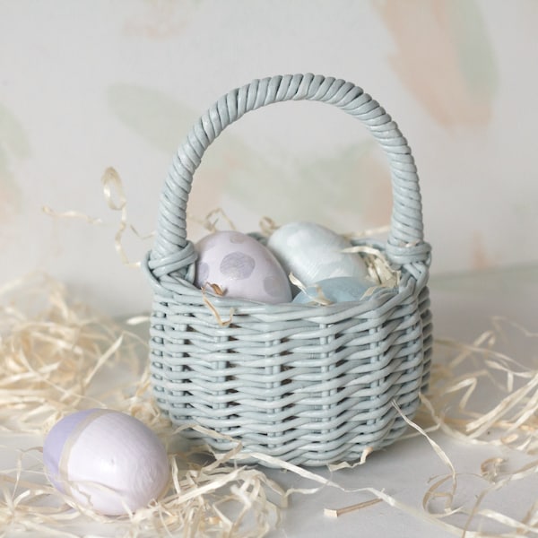 Blue Easter Basket Etsy