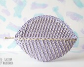 Purple wicker leaf, wall hanging basket for storage in kids room
