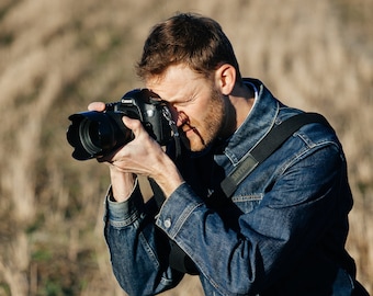 Sleek Vegan Camera Strap - Stylish Crossbody DSLR Sling