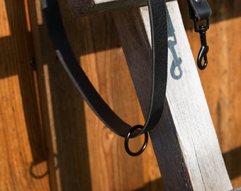 Transformative Pet Walking Tool - Black Leather Multi-Functional Dog Leash