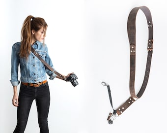 Camera Strap, Photographer Leather Camera Strap, Custom Camera Strap, Canon Camera Strap, Nikon Camera Strap, Sling Camera Strap