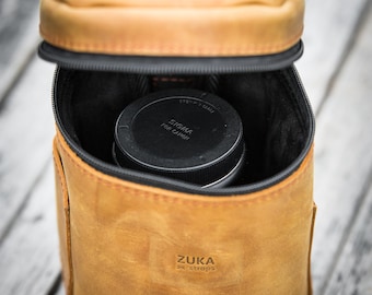 Protective Leather Lens Case - Camera Accessory for Photography Lovers