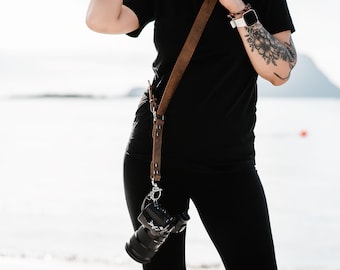 Camera Strap, Photographer Leather Camera Strap, Custom Camera Strap, Canon Camera Strap, Nikon Camera Strap, Sling Camera Strap