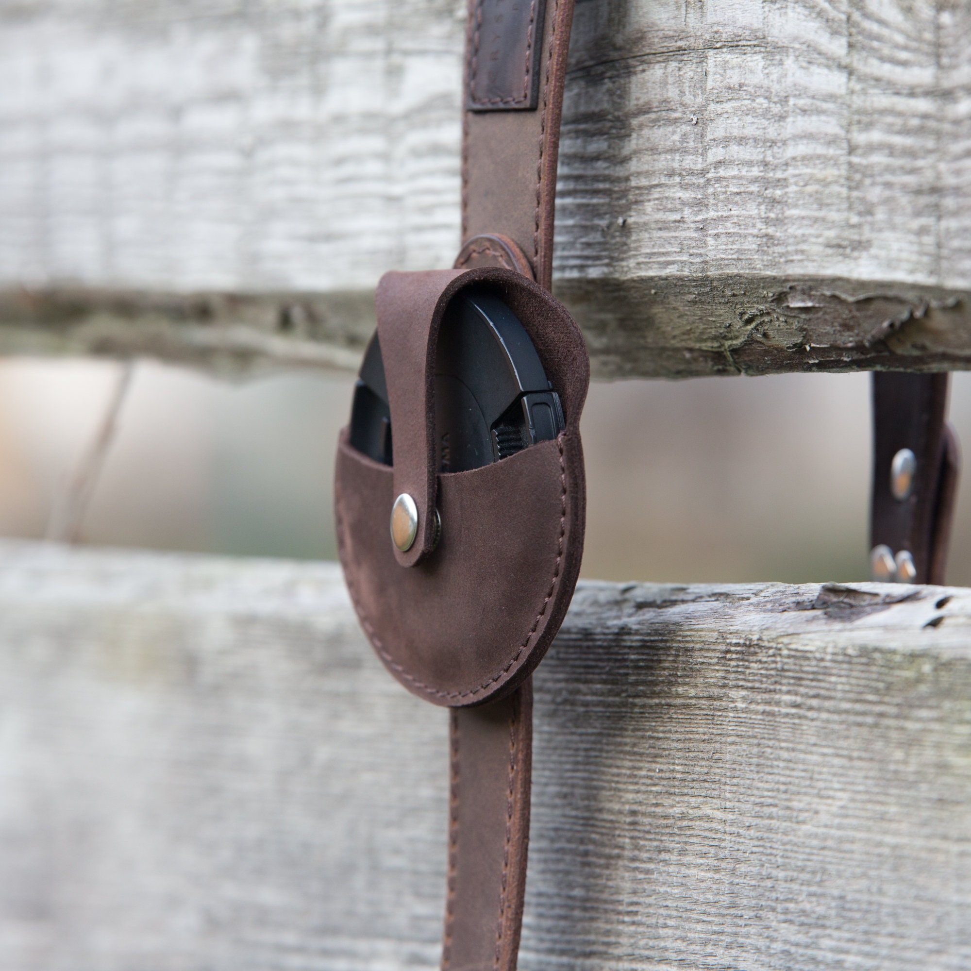 Lens Cap Holder, Camera Leather Lens Cap Holder, Belt Lens Cap Holder