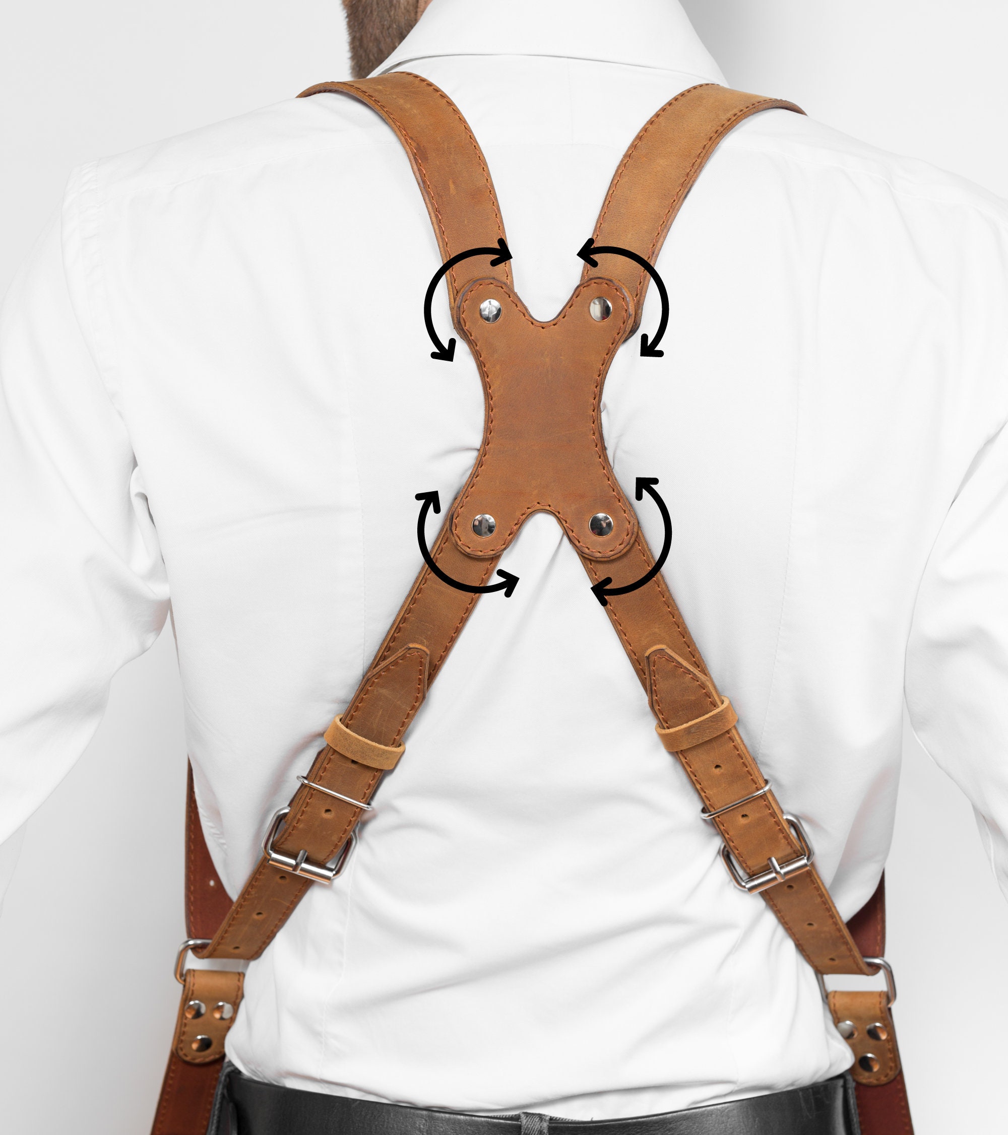 Leather Camera Harness, Dual Camera Strap, Leather Camera Holster, Dual