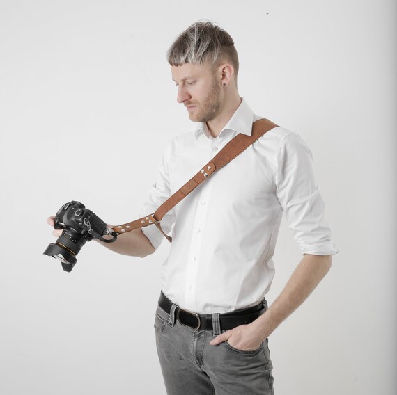 leather camera sling