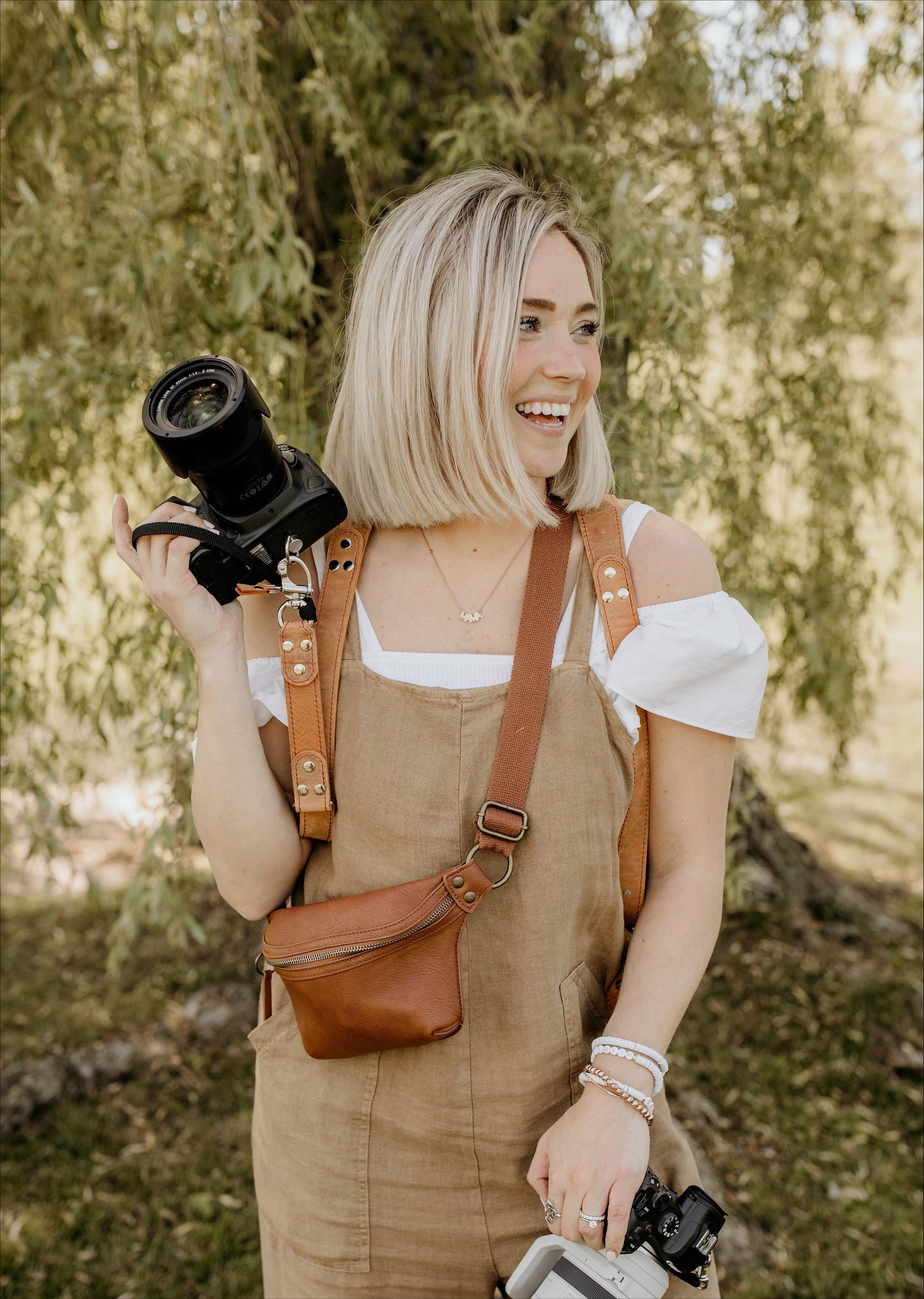 Tan Dual Camera Harness – Coiro Shop