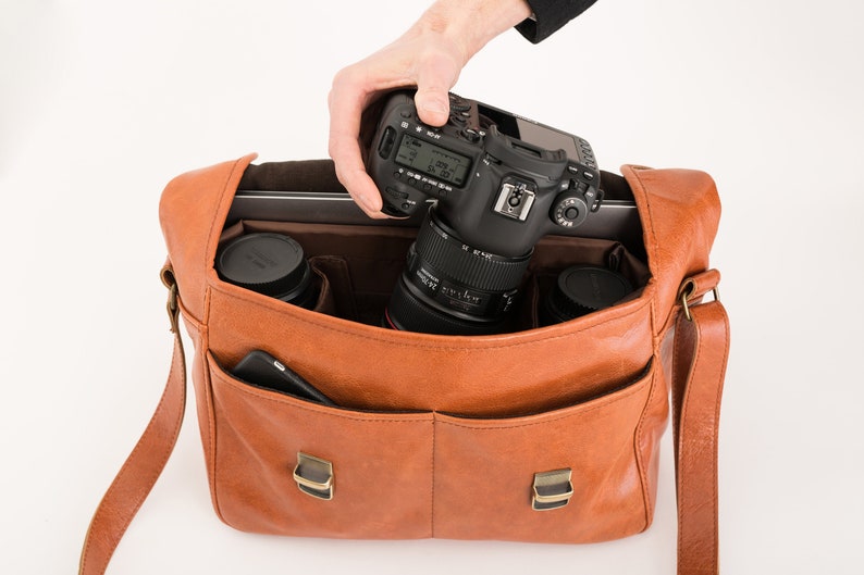 Leather Camera Bag Camera Bag Camera Case Leather Messenger Etsy