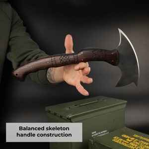 Throwing axe Tactical tomahawk Forged full tang tomahawk Combat axe with kydex or leather case