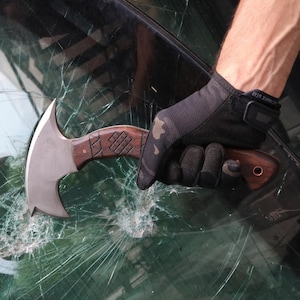 Full Tang Tomahawk Hatchet Hand Forged Throwing Axe with Sheath, Bushcraft Tomahawk Indian for Camping & Hiking Fully Functional