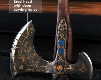 Kratos Axe Leviathan GoW Handmade by Ancientsmithy