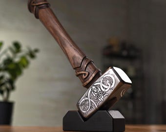 Engraved Viking Hammer Handmade
