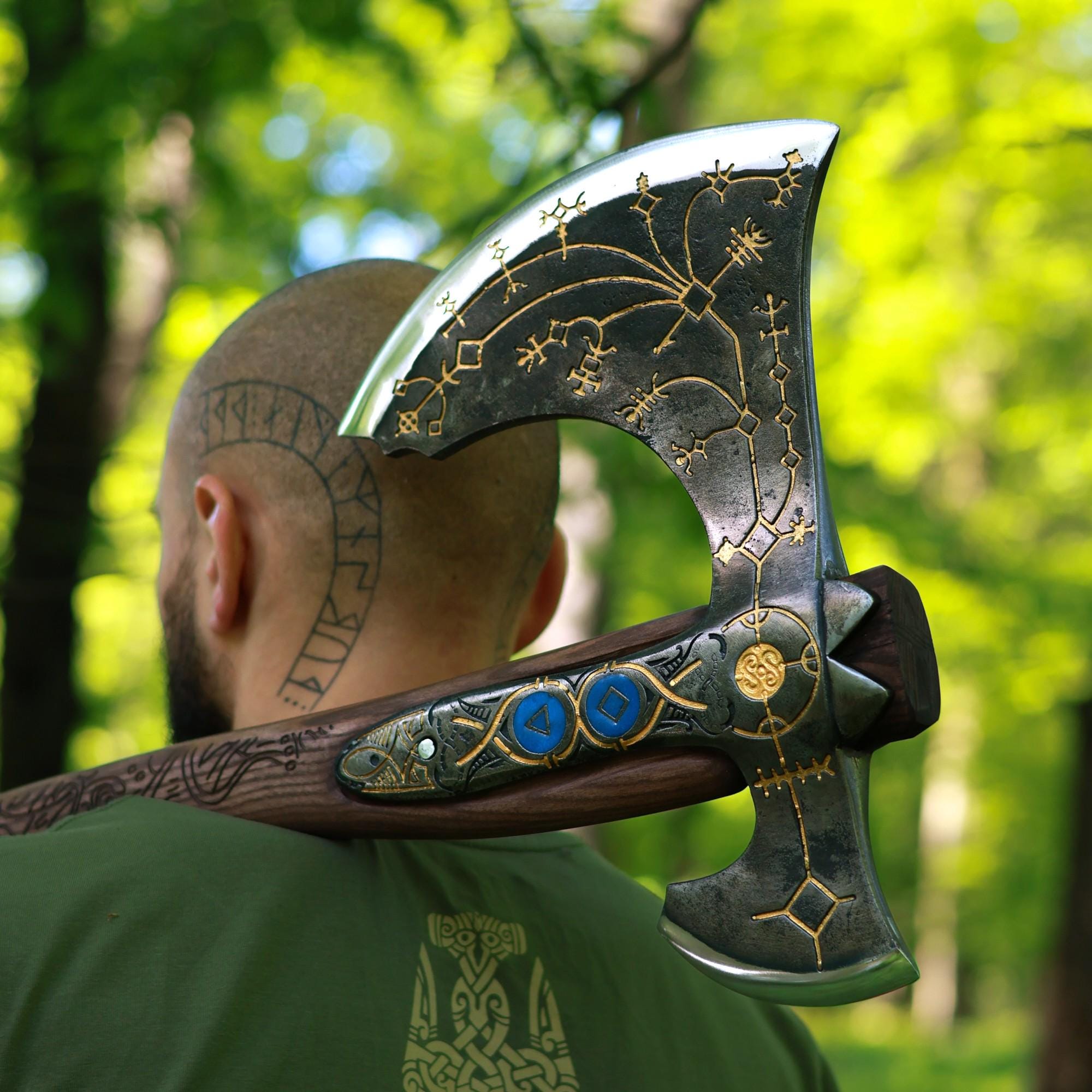 Leviathan Axe Handmade Carbon Steel Replica Kratos Axe - Etsy