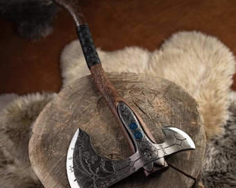 Kratos Axe Leviathan Metal with Glowing-In-The-Dark-Runes