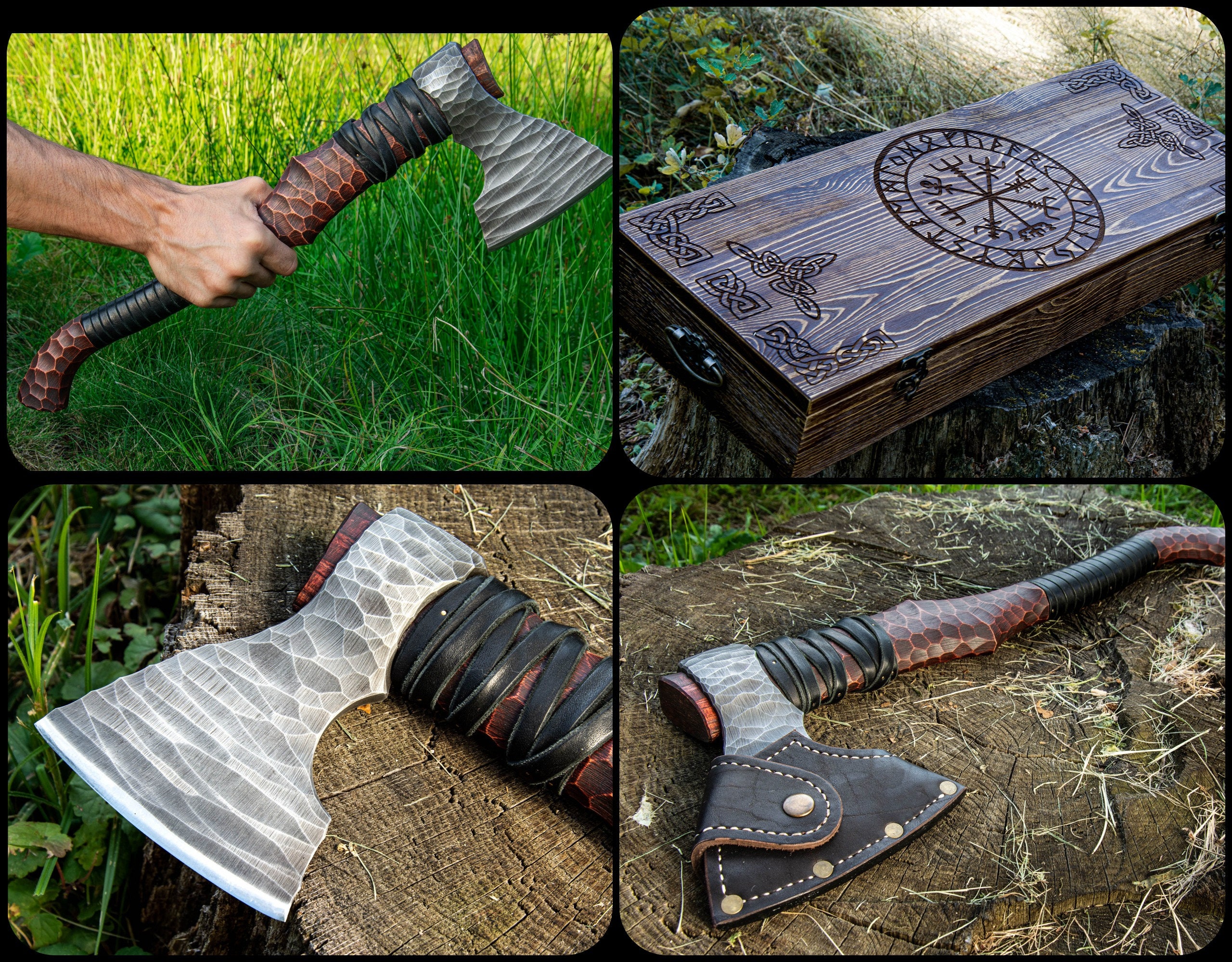 Handmade Viking Axe Head, Groomsmen Proposal Hand Throwing Axe