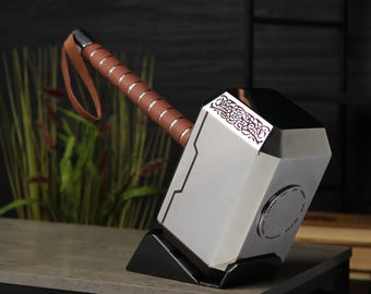 Thor Hammer, Mjolnir Hammer Metal 11.24 lb, Thors Hammer Handmade with Stand
