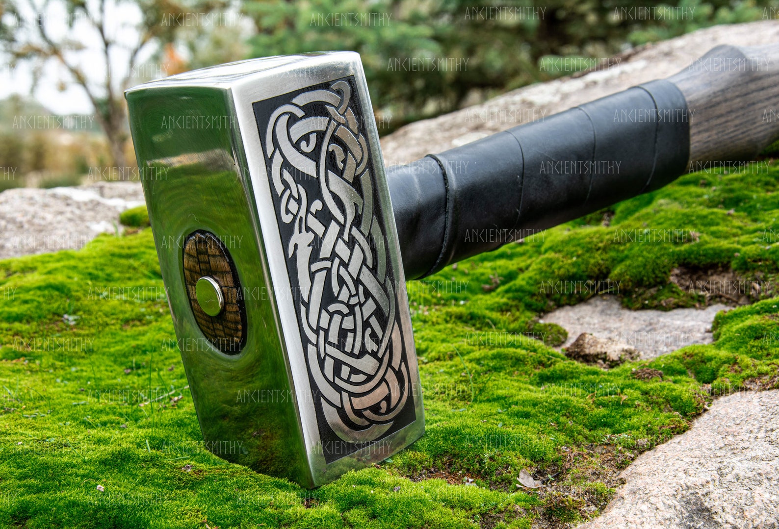 Viking hammer with celtic knots carpentry woodwork building Etsy